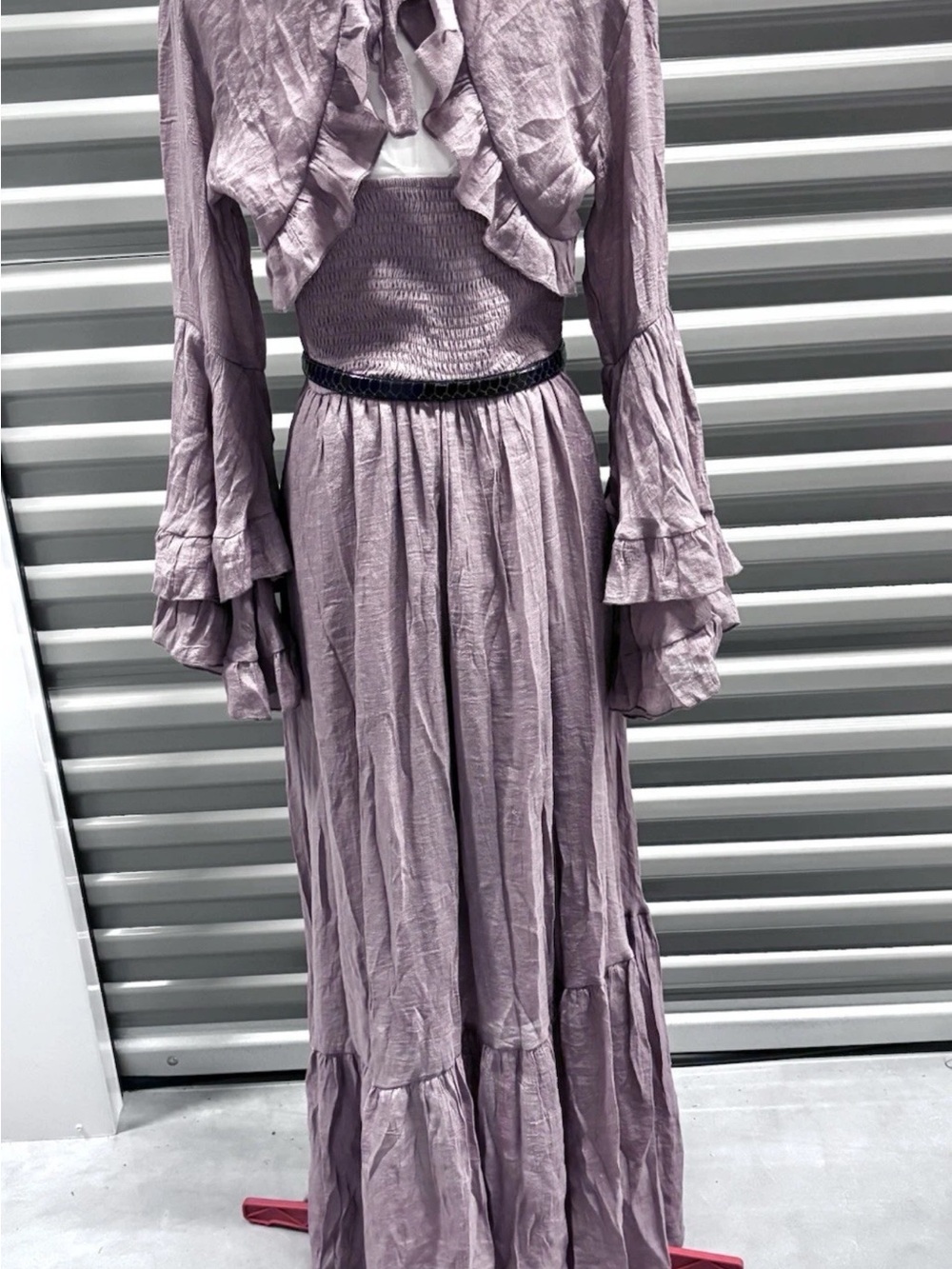 Joyfolie Devina Dress Lavender Ruffle Hi Lo Renaissance Fairycore Cottagecore Sm - Picture 12 of 15